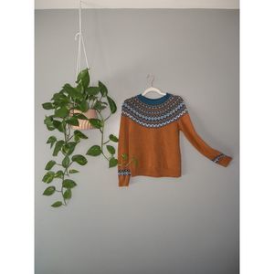 Modcloth Fair Isle Pumpkin Spice Knit Sweater